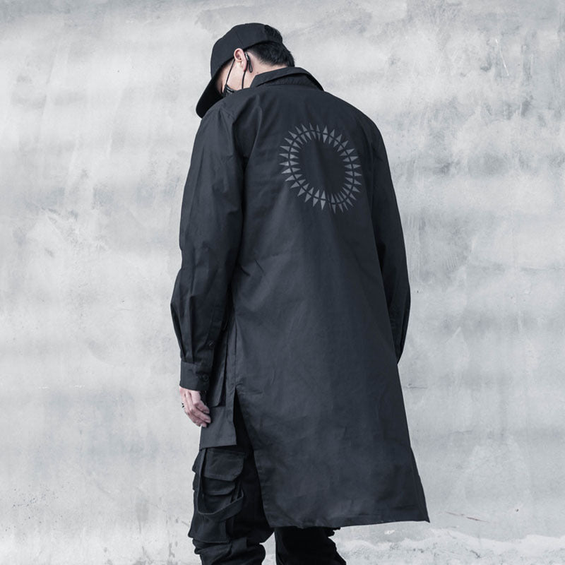 Black Long Overshirt Jacket