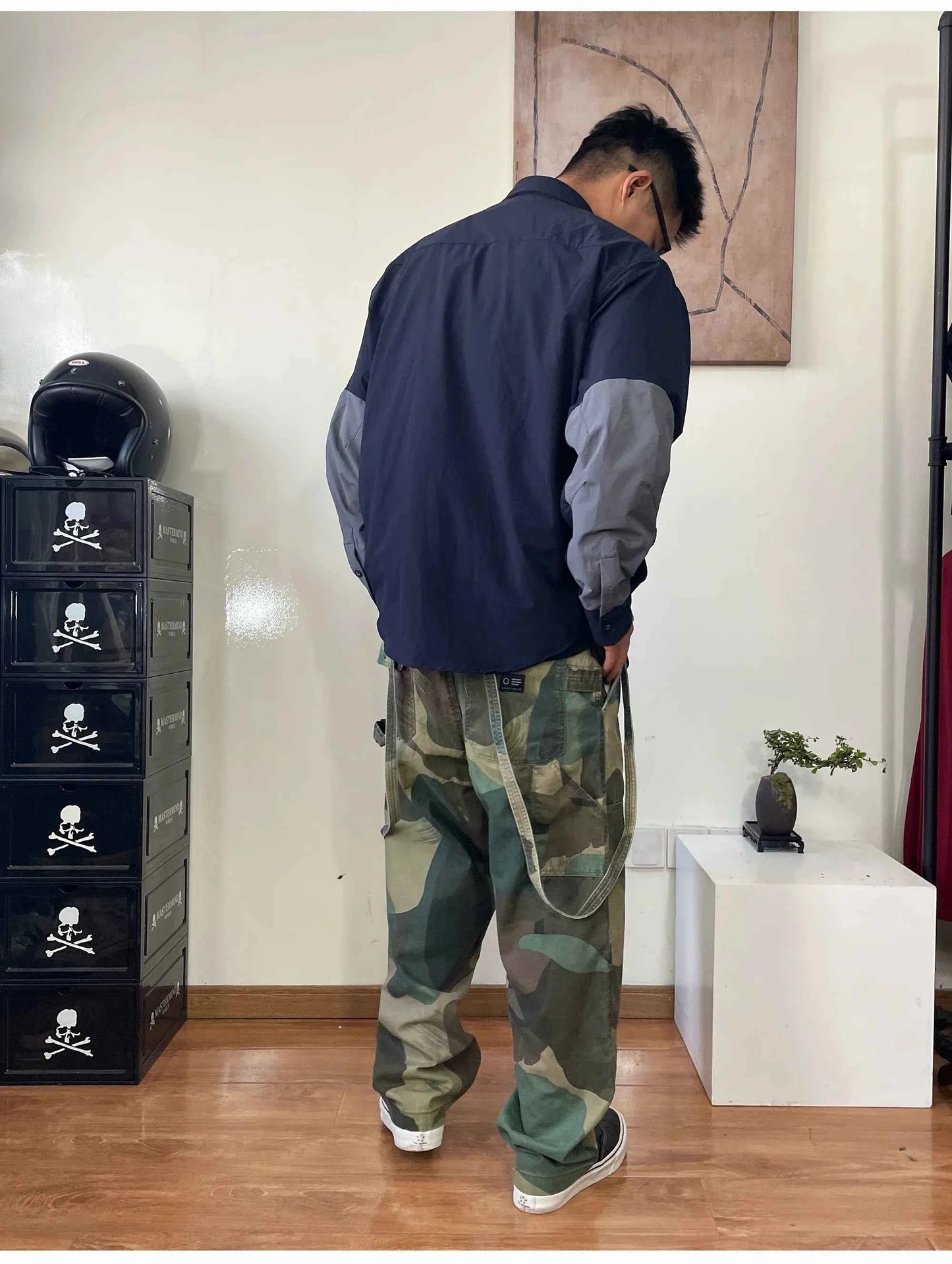Japanese Camouflage Style Cargo Wide Leg Pants
