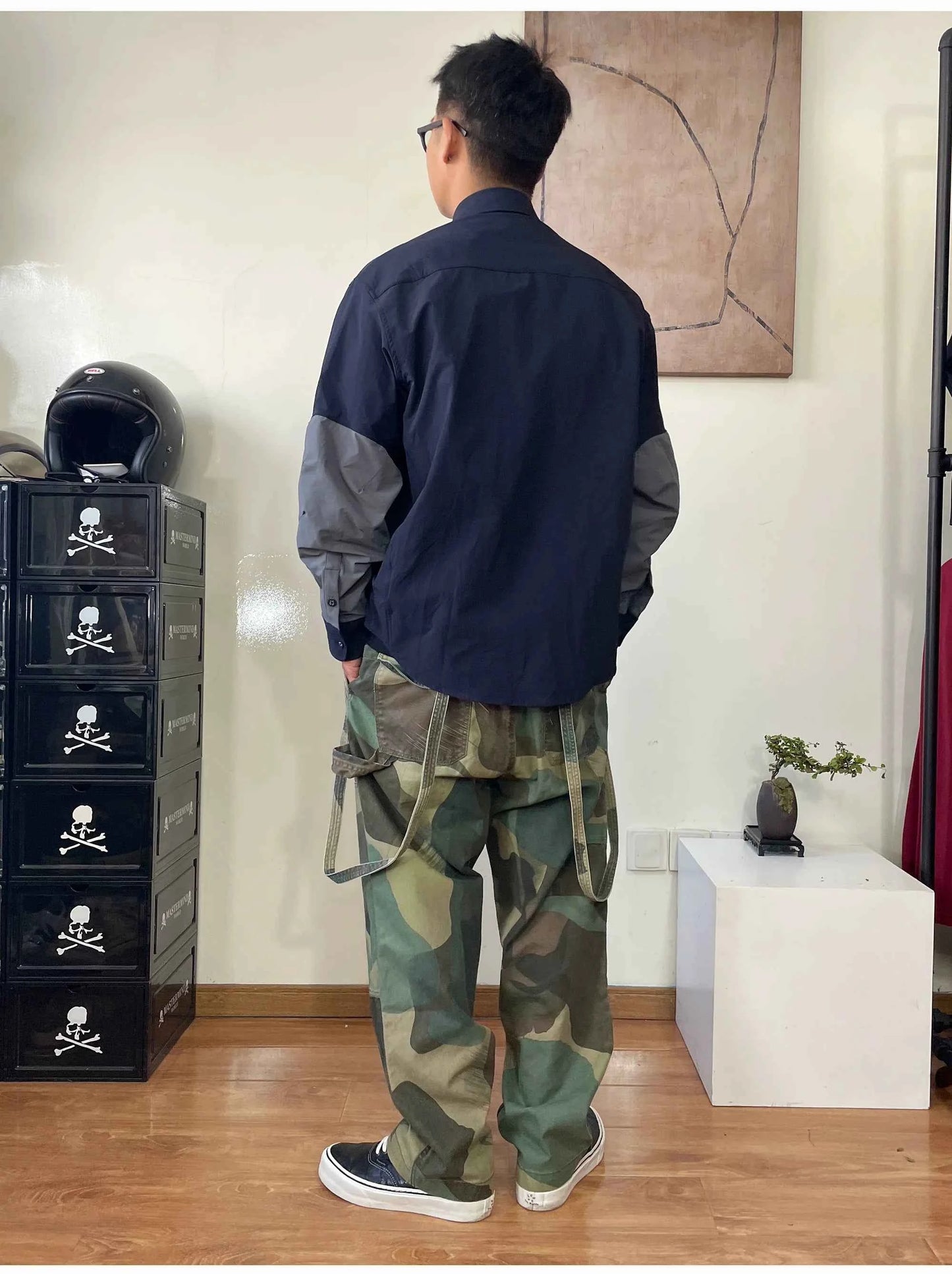 Japanese Camouflage Style Cargo Wide Leg Pants