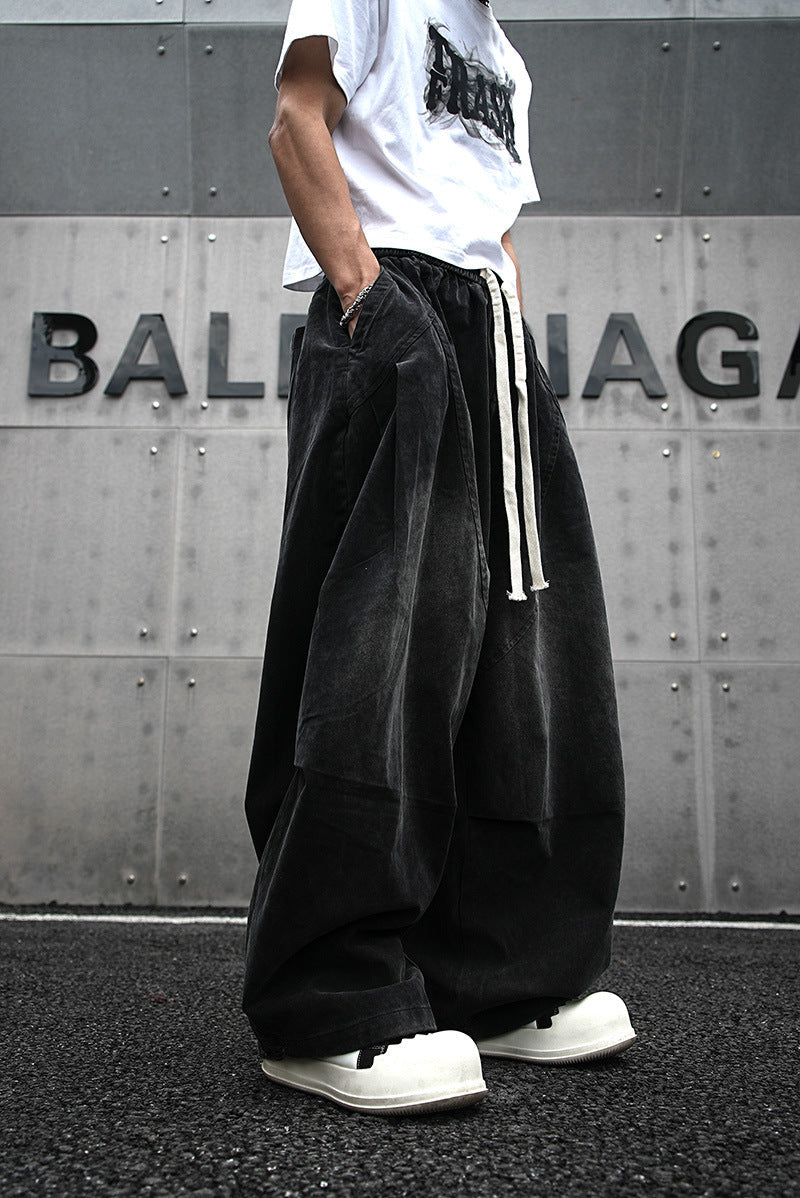 Baggy Wide-Leg Harem Pants