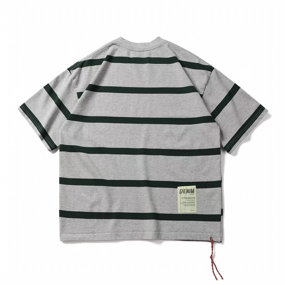 Retro Heavyweight Striped Cotton Tee