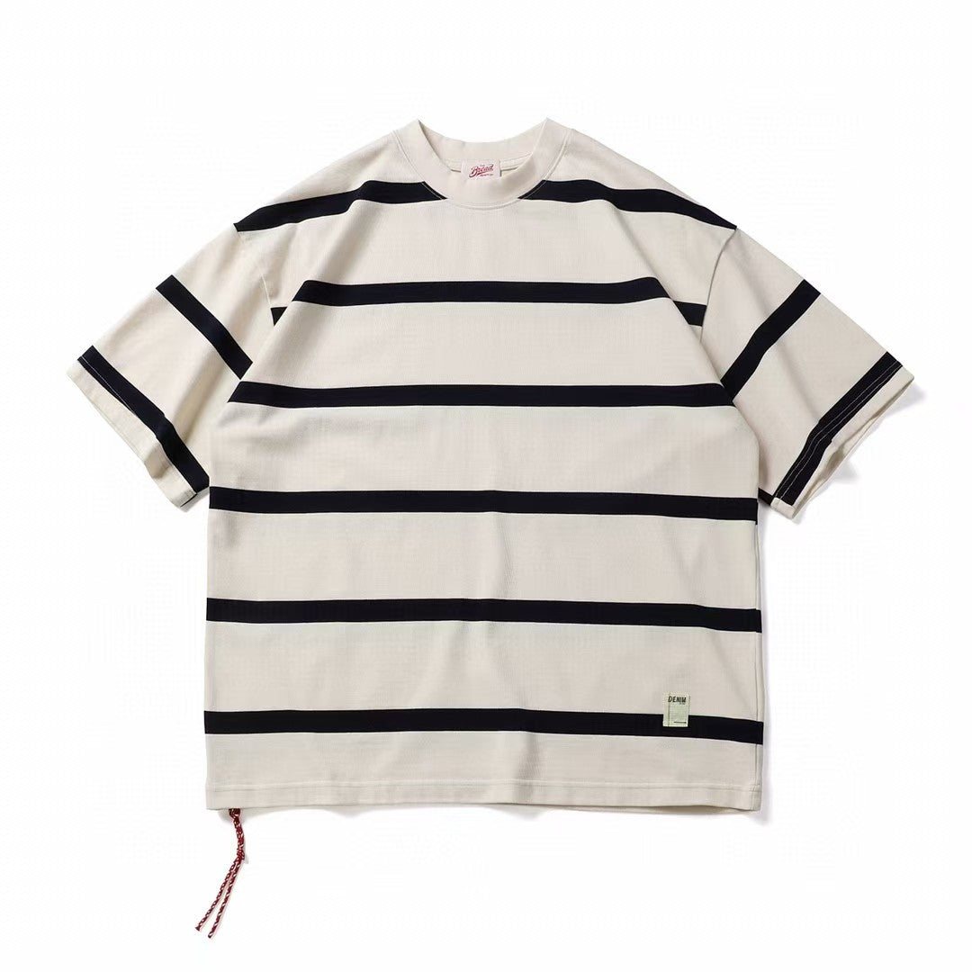 Retro Heavyweight Striped Cotton Tee