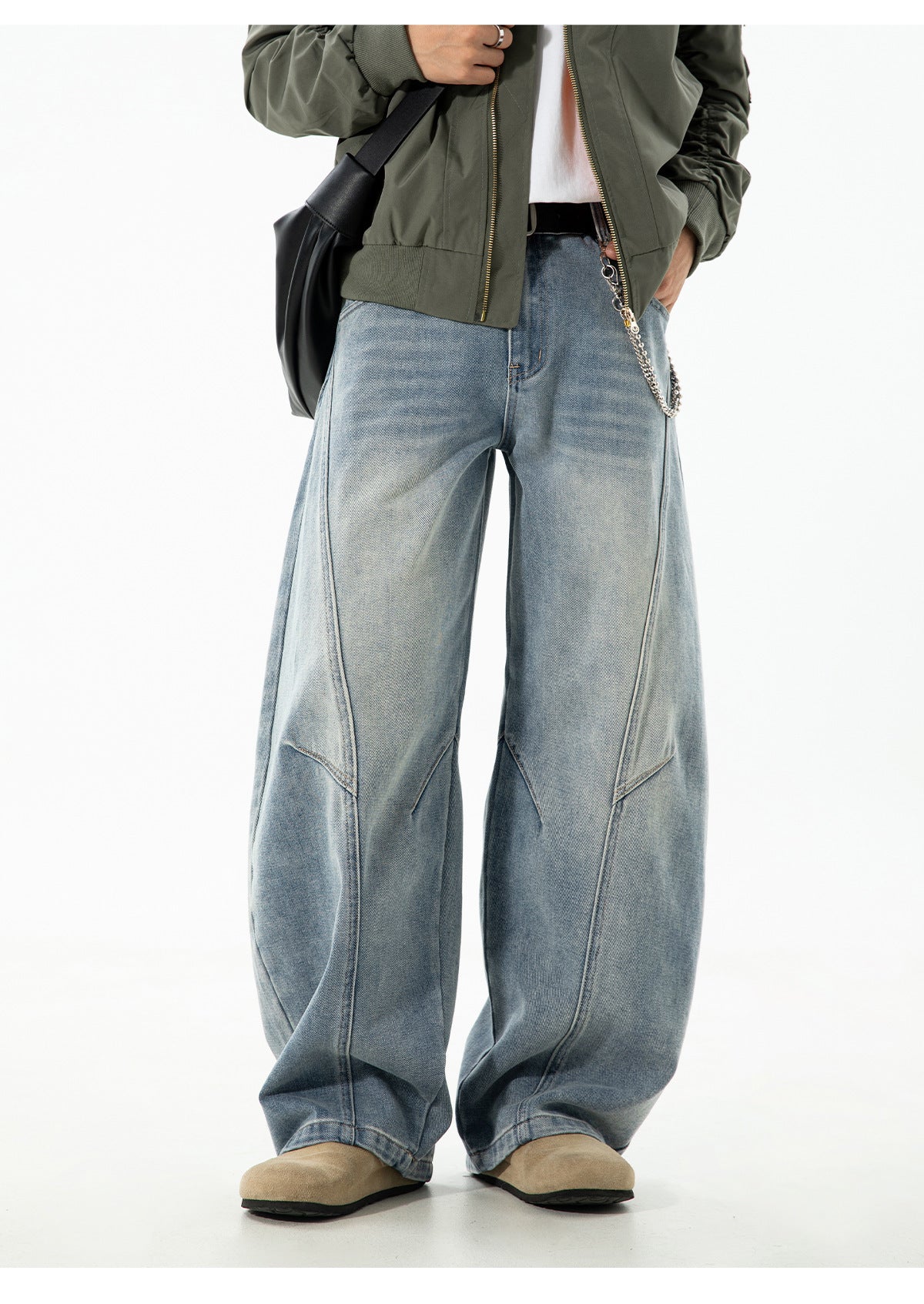 Retro Panelwork Denim Jeans