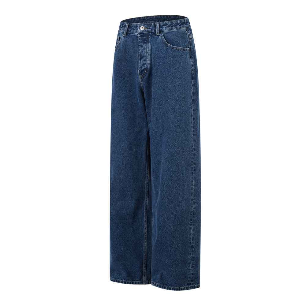 Y2K American Style Button-Fly Denim Straight Leg Jeans