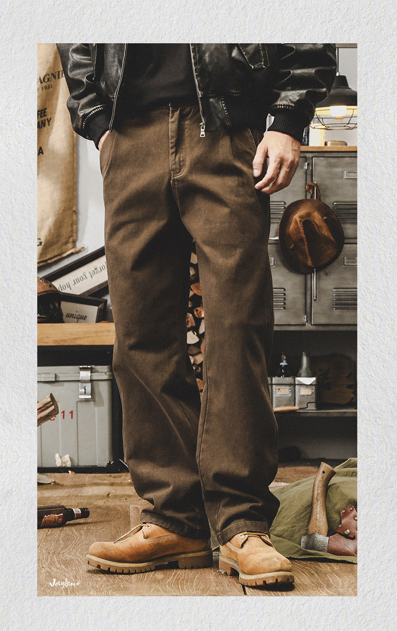 Vintage Washed Heavyweight Straight Leg Pants