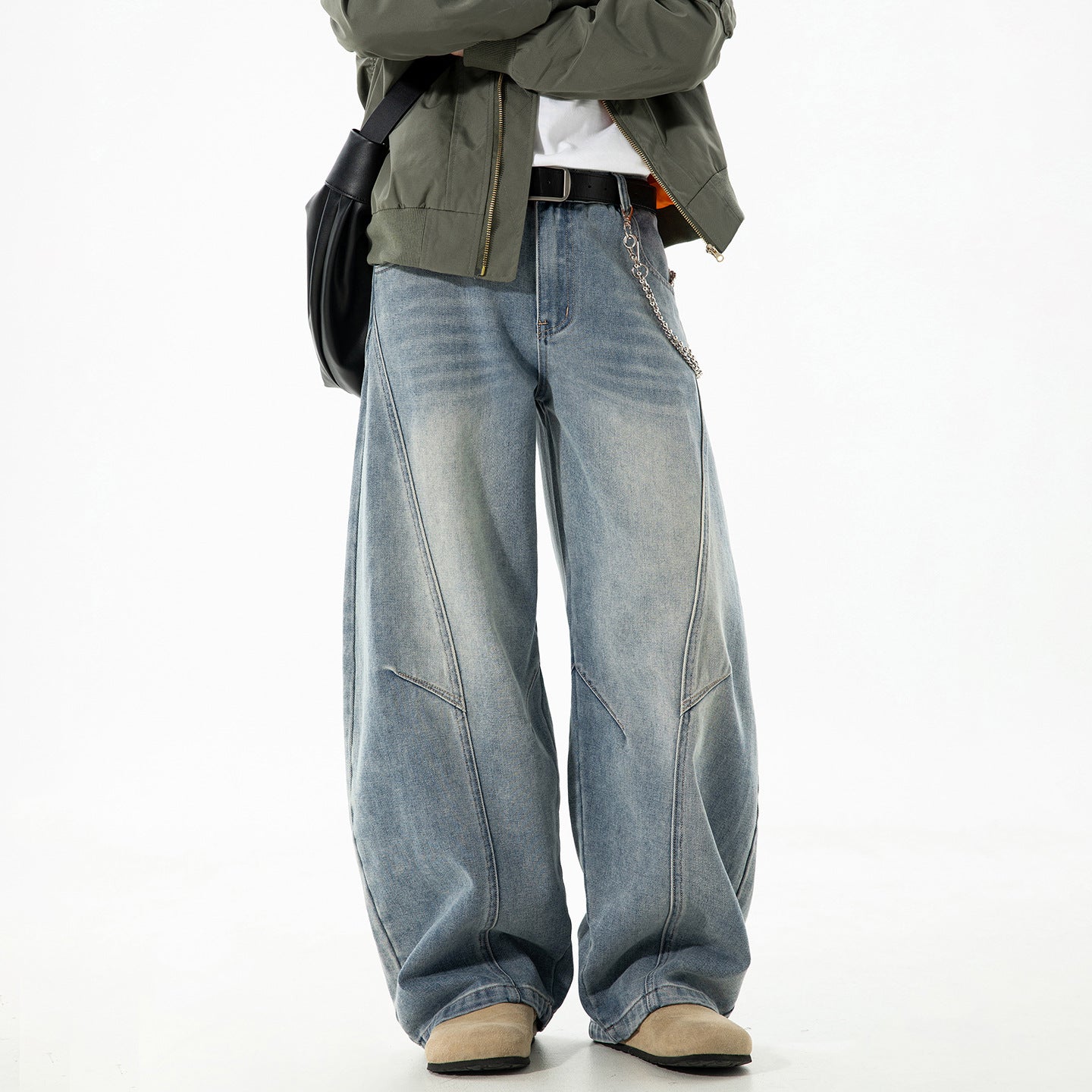 Retro Panelwork Denim Jeans