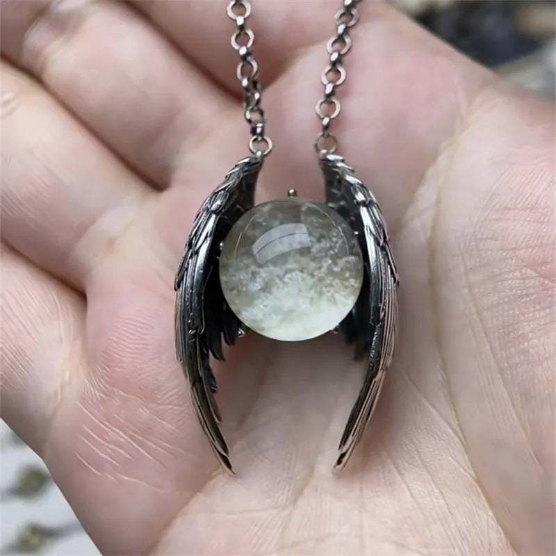 Ghost Wings Crystal Necklace