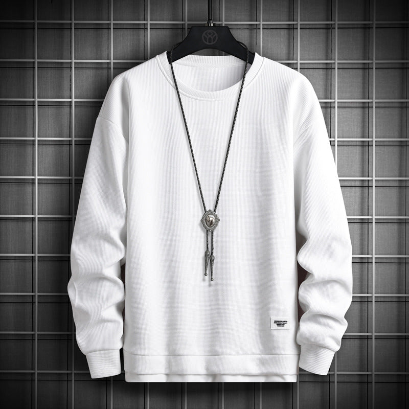 Waffle Knit Crewneck Sweatshirt