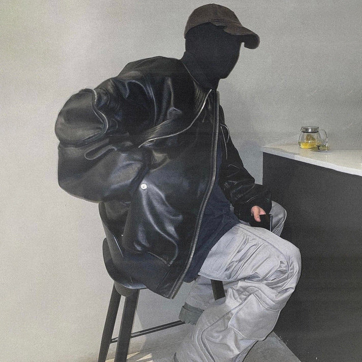 Designer Leather 'Flight' Jacket