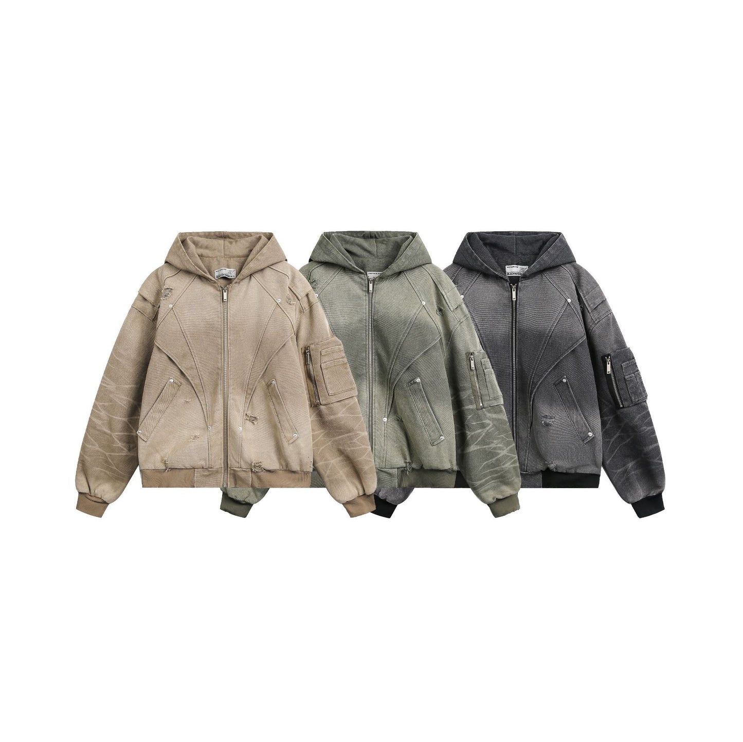 Heavy Washed Distressed Jacket
