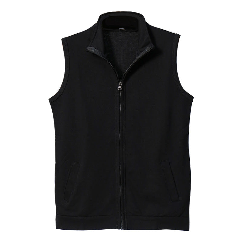 Lightweight Cotton Black Gilet Vest