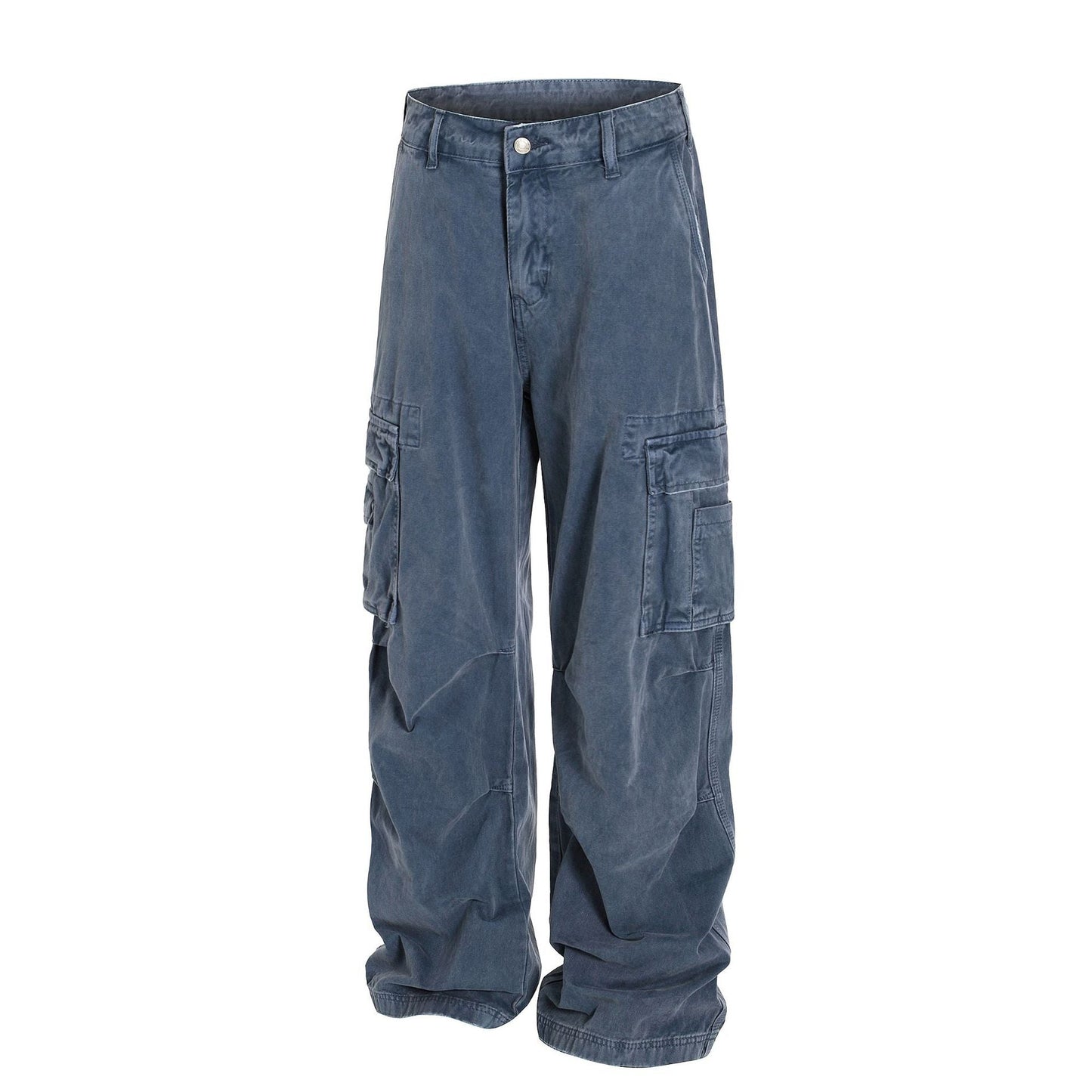 Retro Loose Fit MultiPocket Denim Cargo Jeans