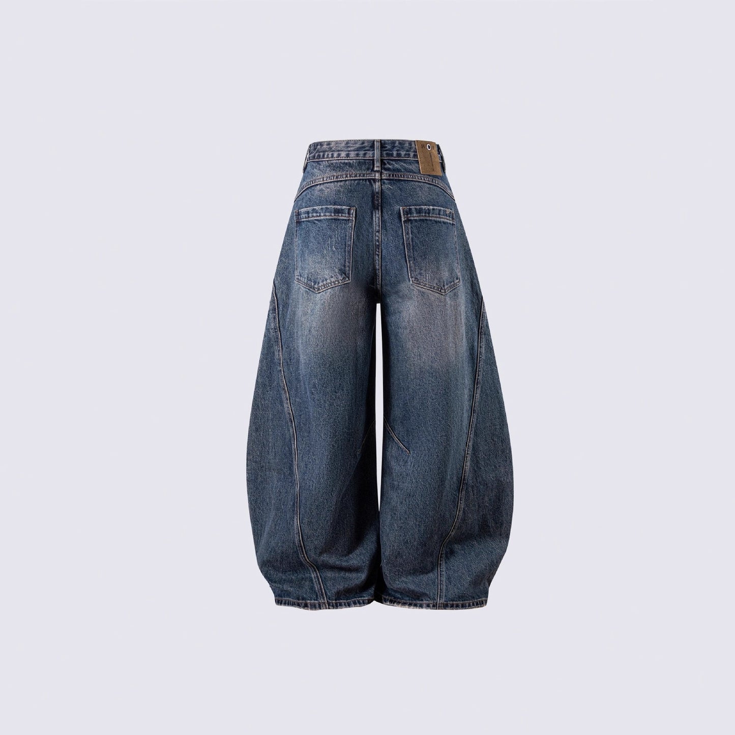 Baggy Loose Fit Blue Panel Jeans