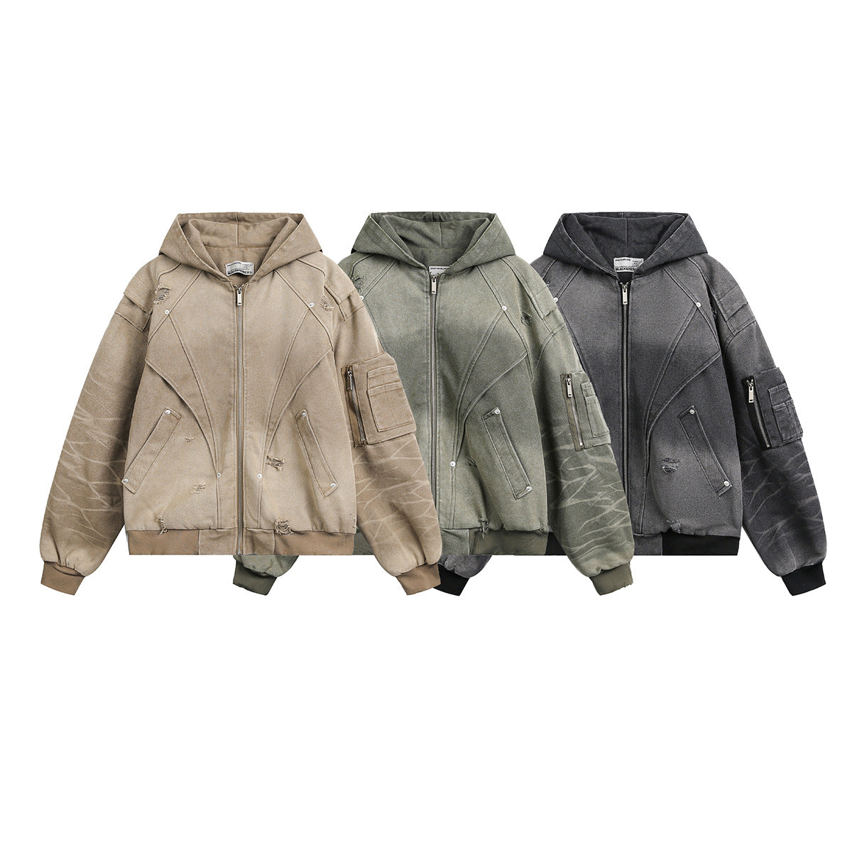 Heavy Washed Distressed Jacket