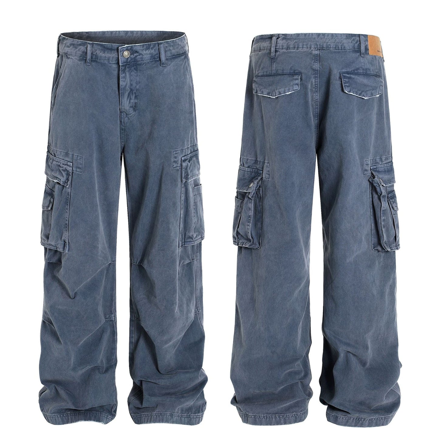 Retro Loose Fit MultiPocket Denim Cargo Jeans