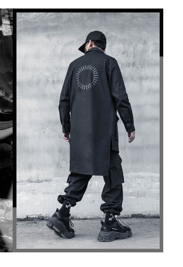 Black Long Overshirt Jacket