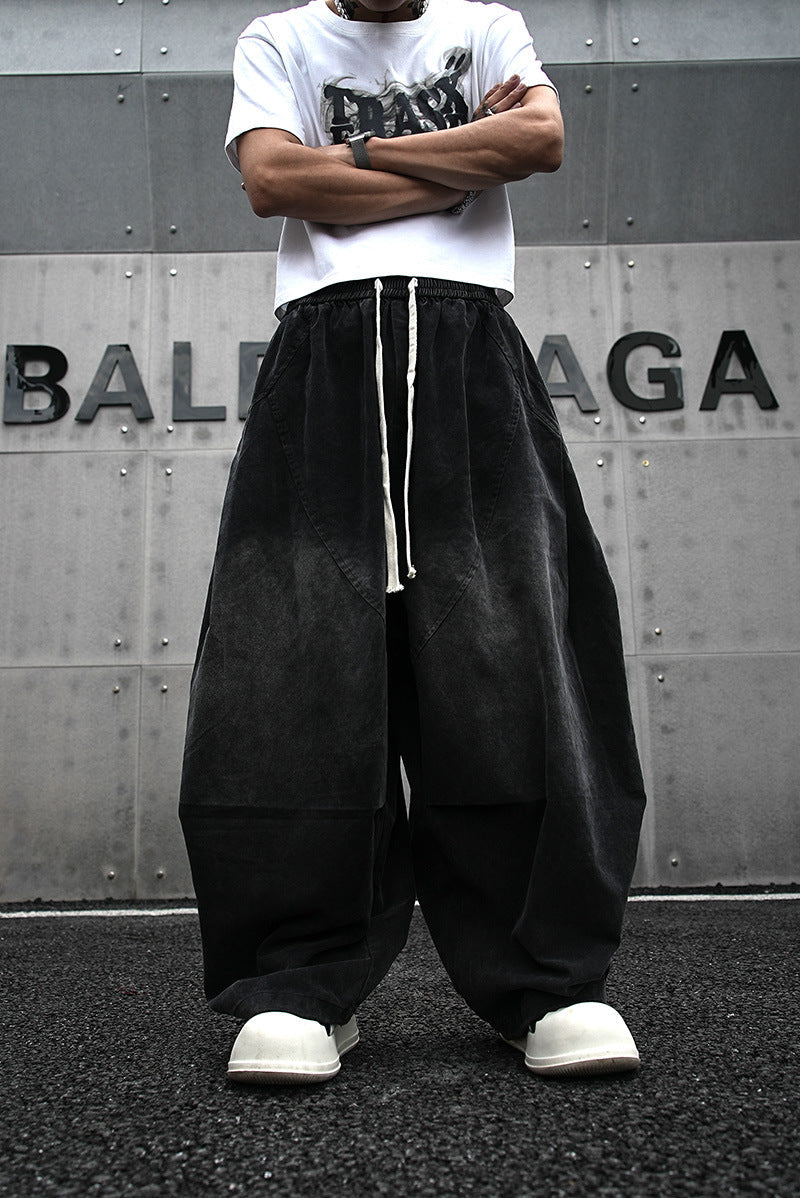 Baggy Wide-Leg Harem Pants