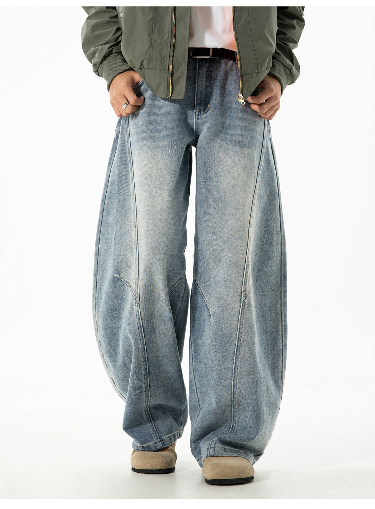 Retro Panelwork Denim Jeans