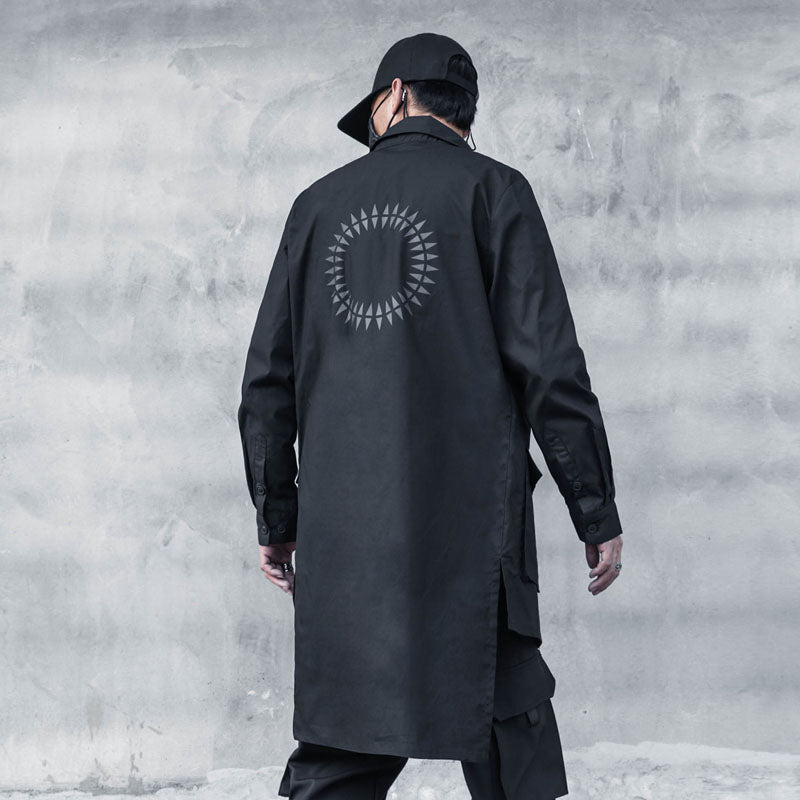 Black Long Overshirt Jacket