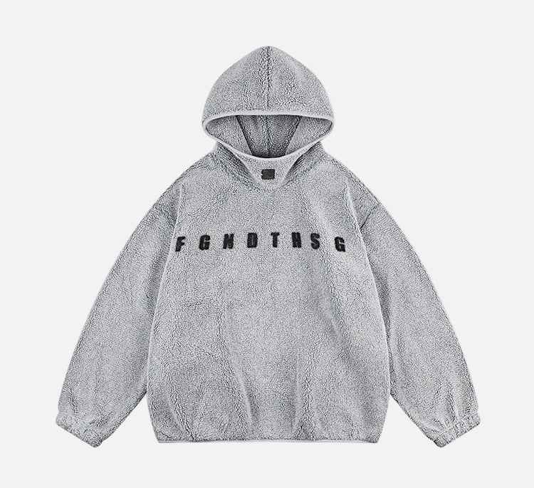 Y2K Cozy Oversized Fleece Faux Fur Hoodie