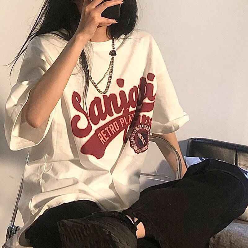 Women Stylish Oversized Vintage Summer T-Shirt