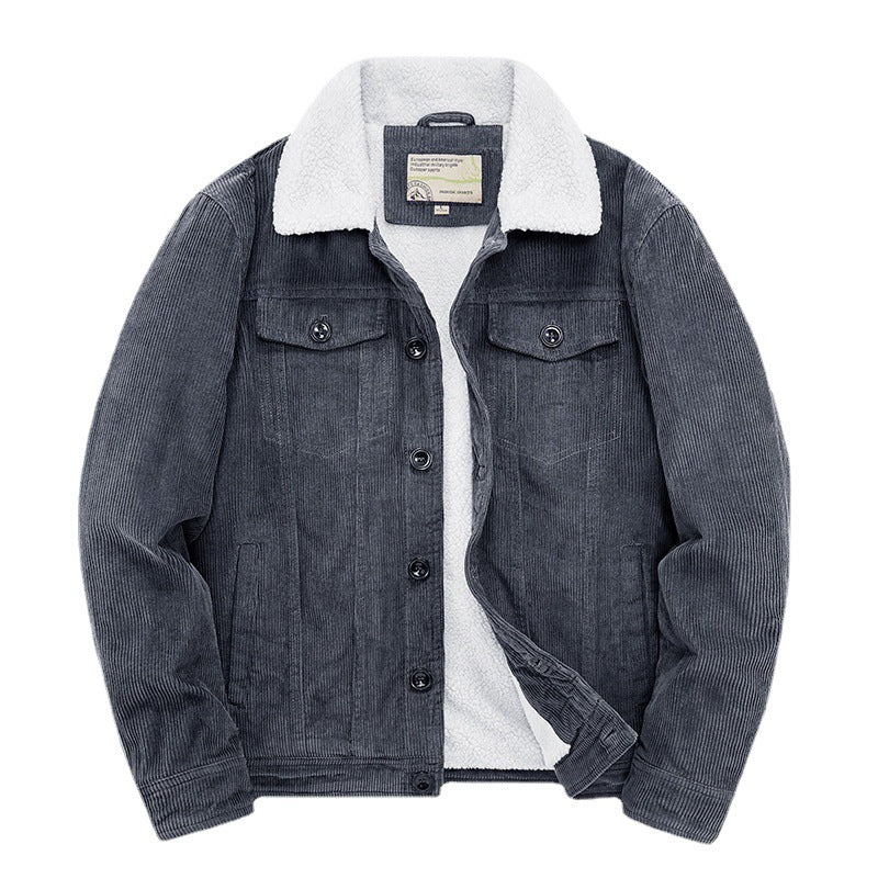 Corduroy Fleece Lined Cotton Trucker Jacket