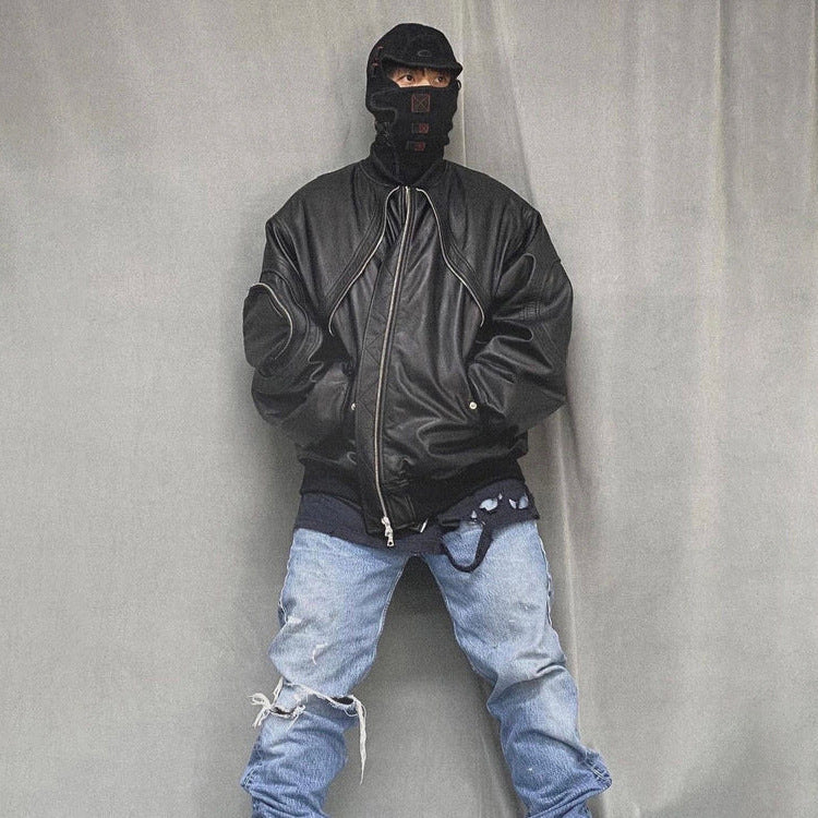 Designer Leather 'Flight' Jacket