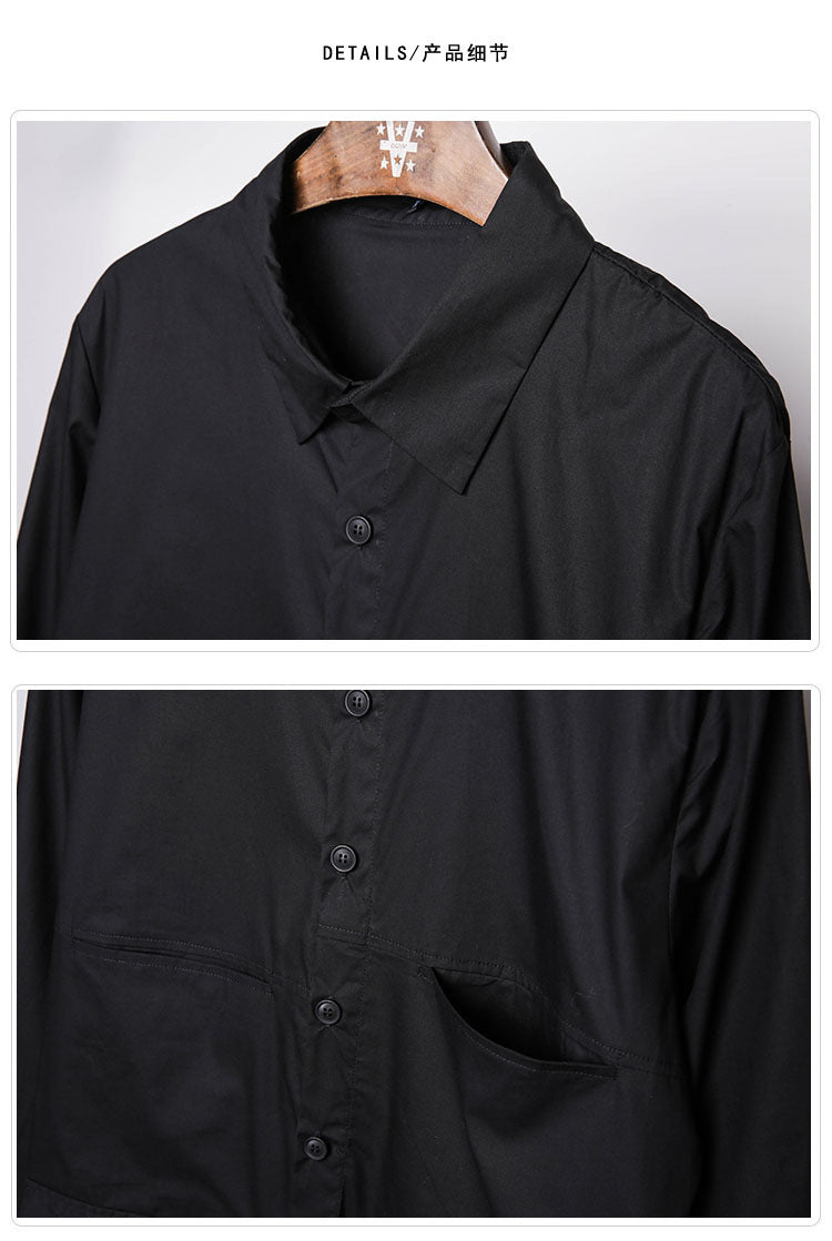 Black Long Overshirt Jacket