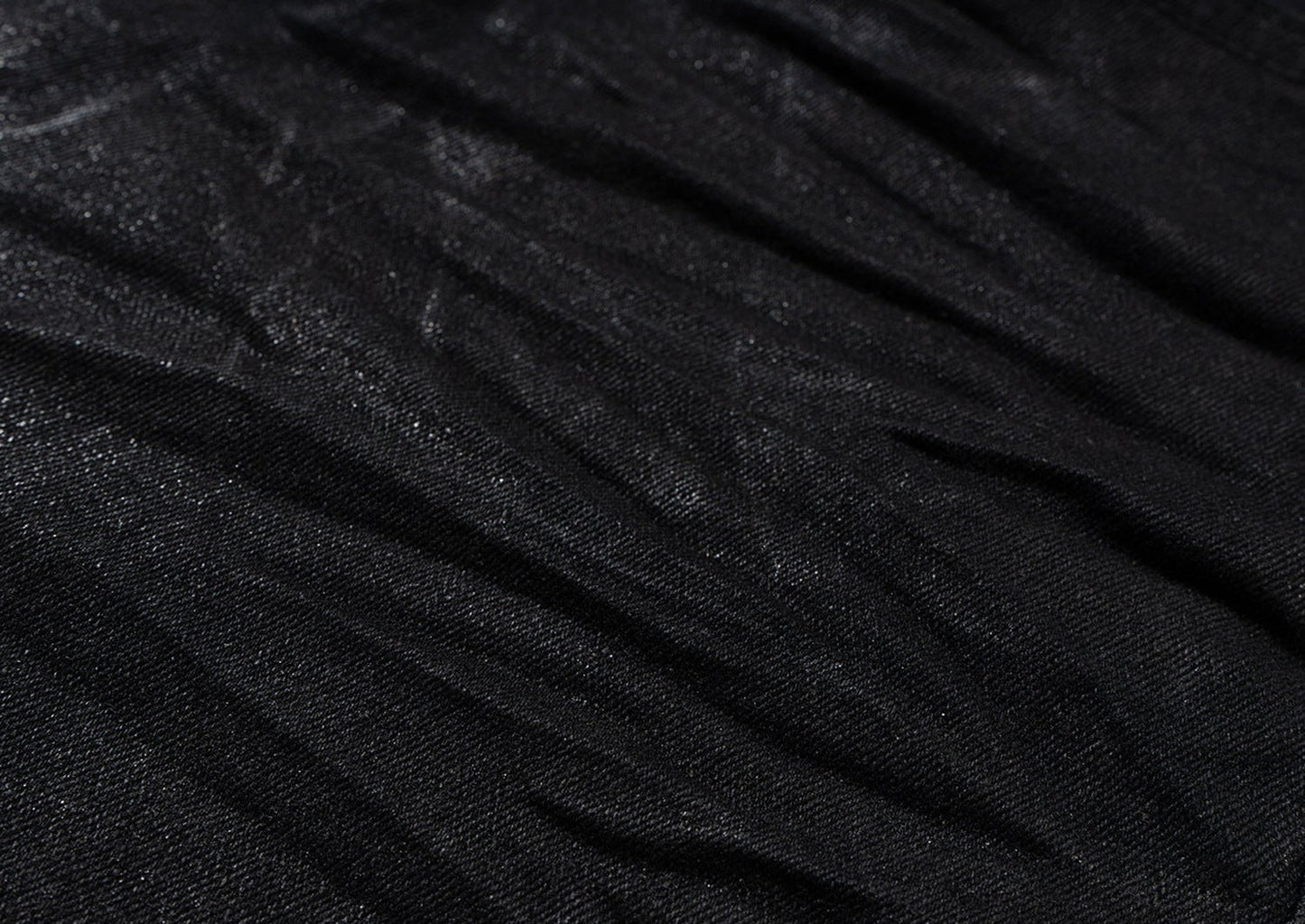 Black Vinyl Flared Jeans