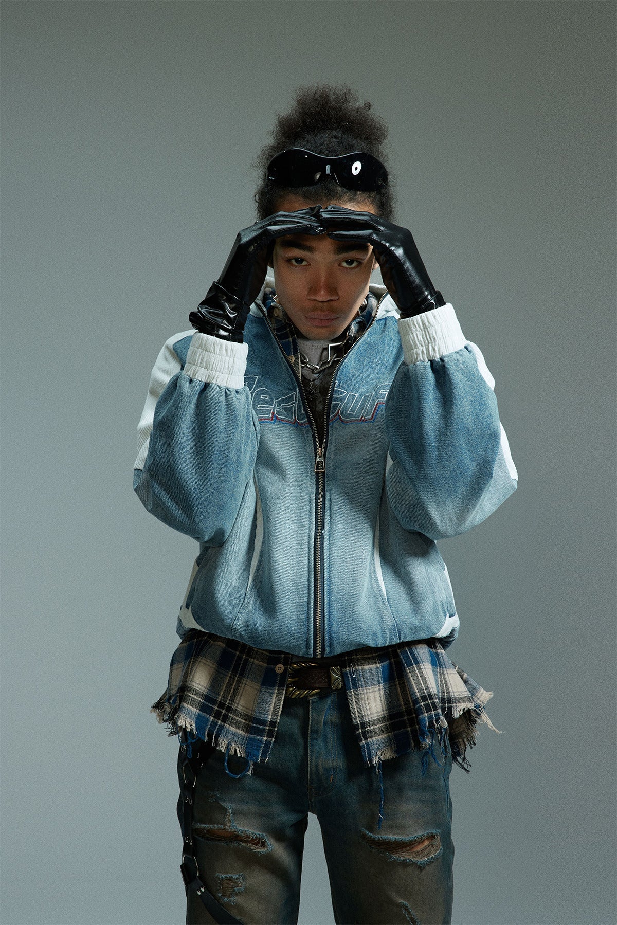 Retro Biker Splicing Jacket