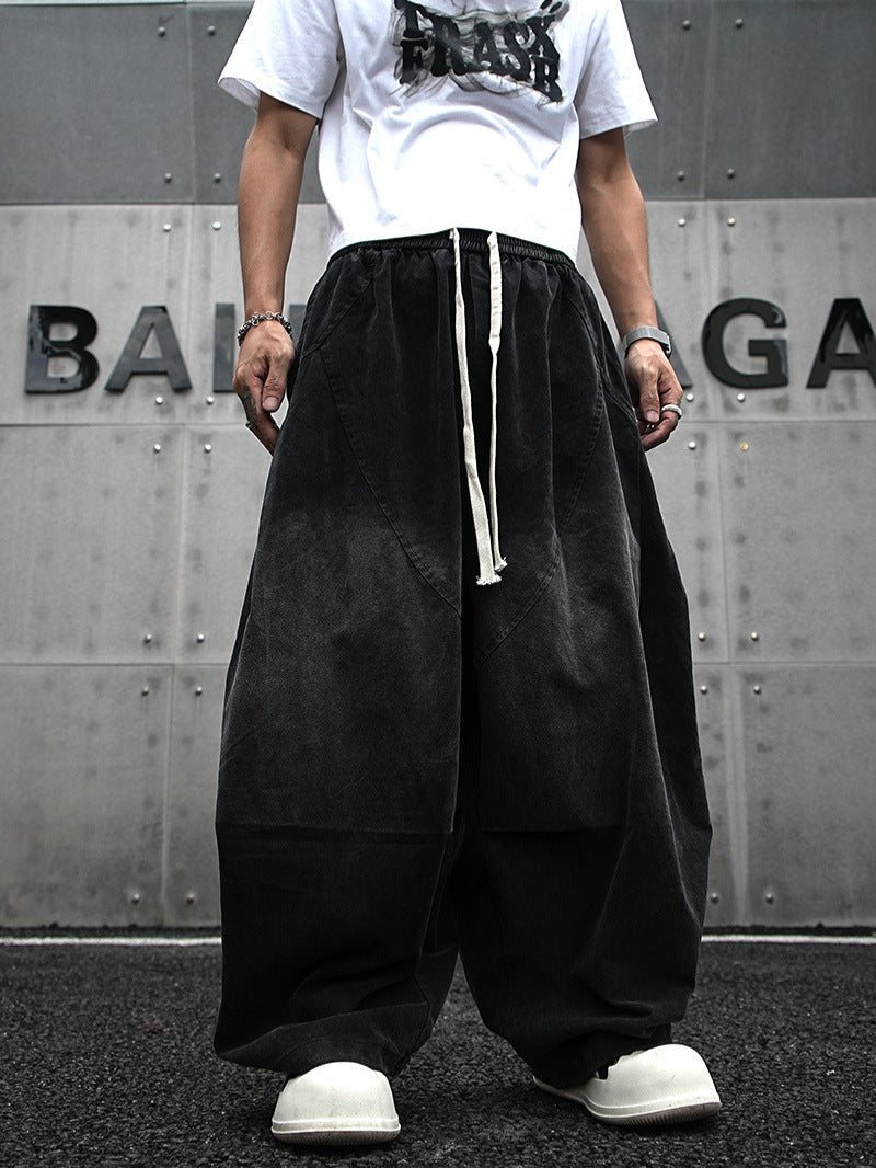 Baggy Wide-Leg Harem Pants