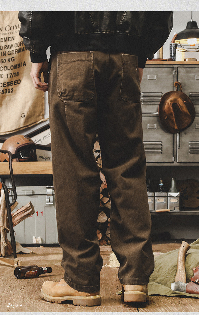 Vintage Washed Heavyweight Straight Leg Pants