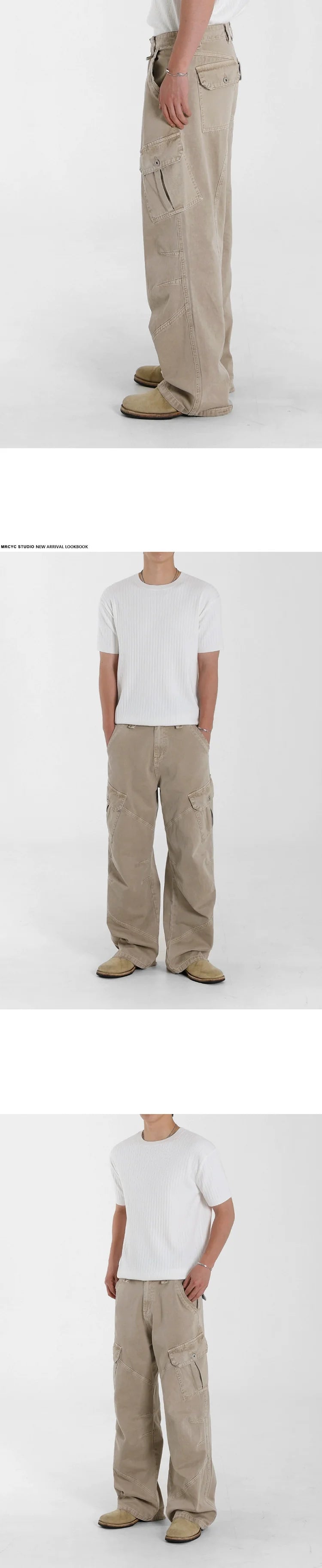 Retro Washed Relaxed Khaki Jeans