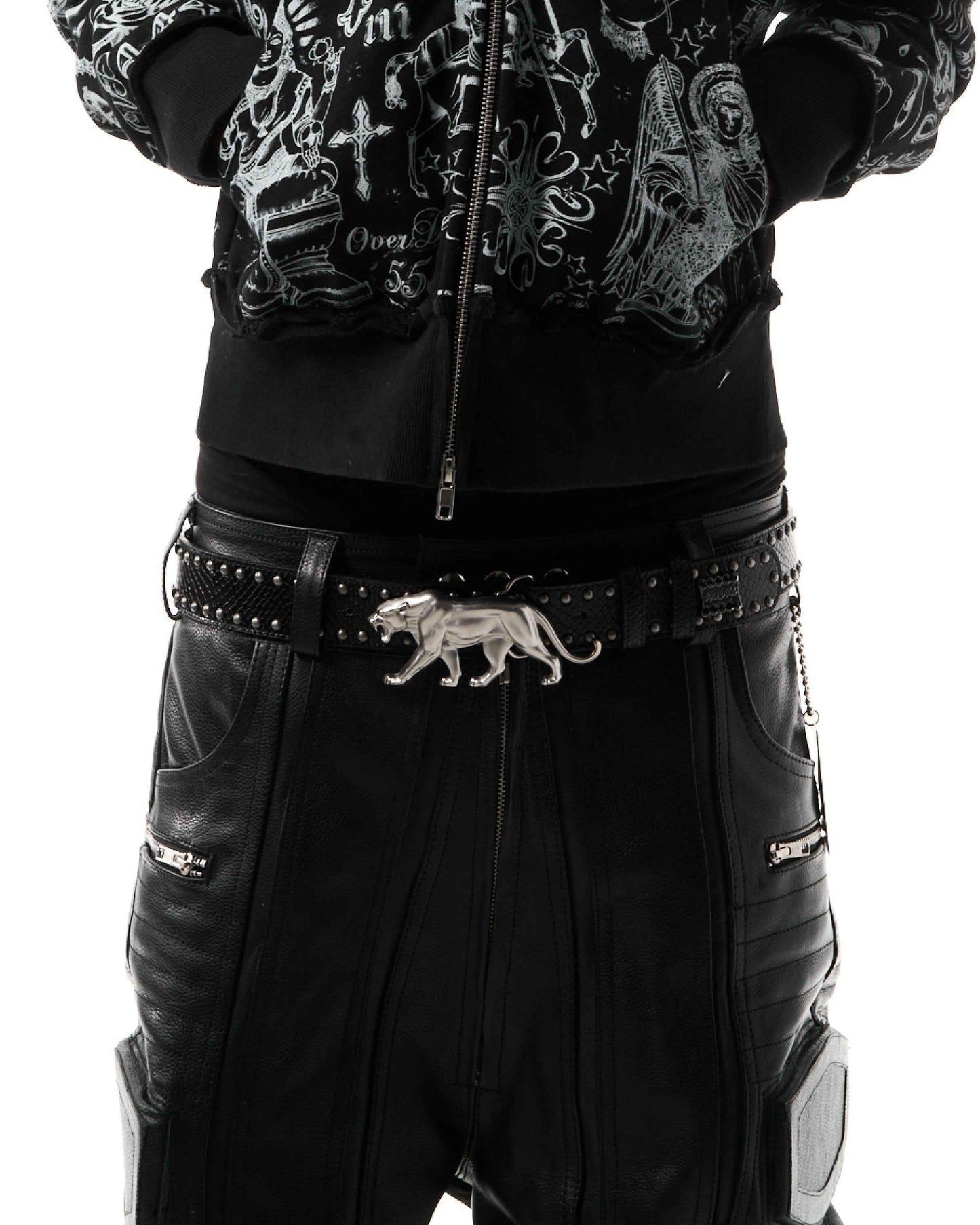 "PANTHER" BELT - OBSIDIAN SNAKESKIN