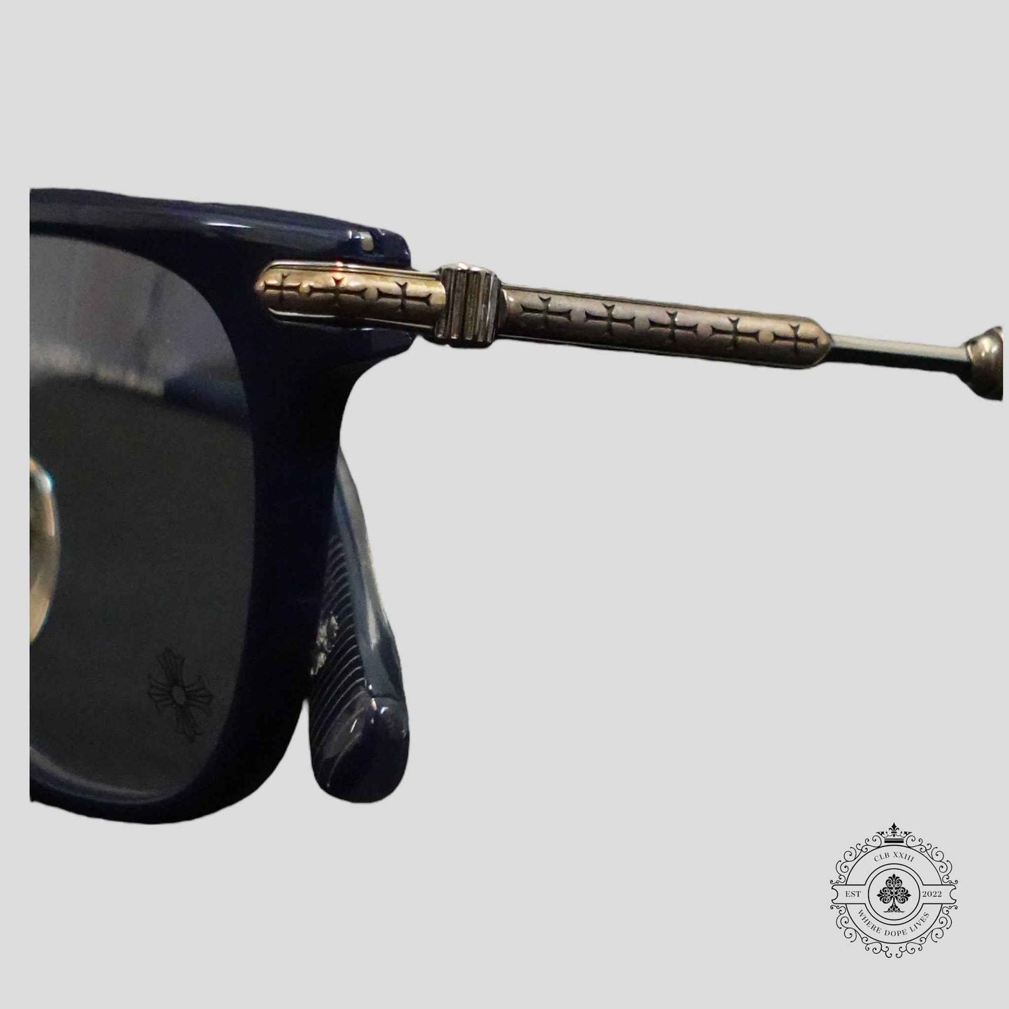 Chrome Hearts Tycoxagain Glasses in Blue/Silver