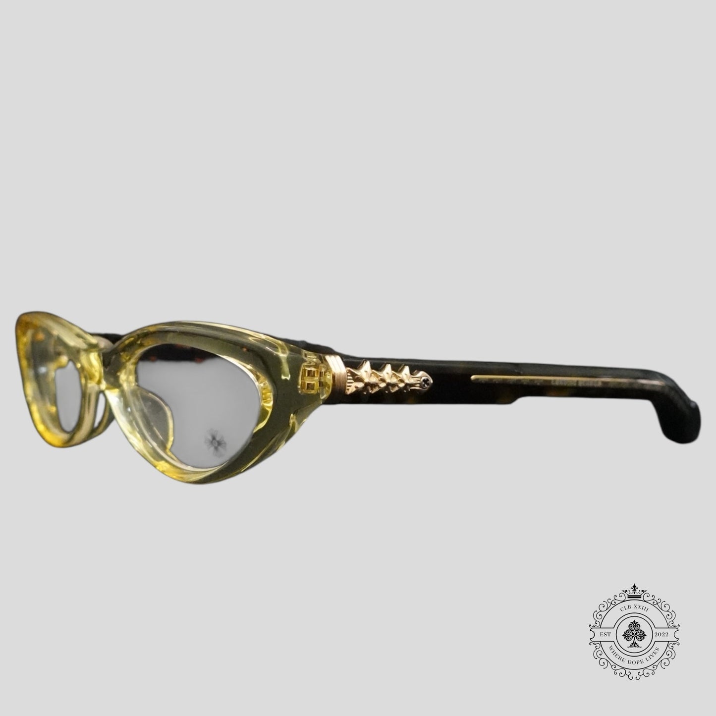 Chrome Hearts Blaster-A Glasses in Tortoise Shell/Gold