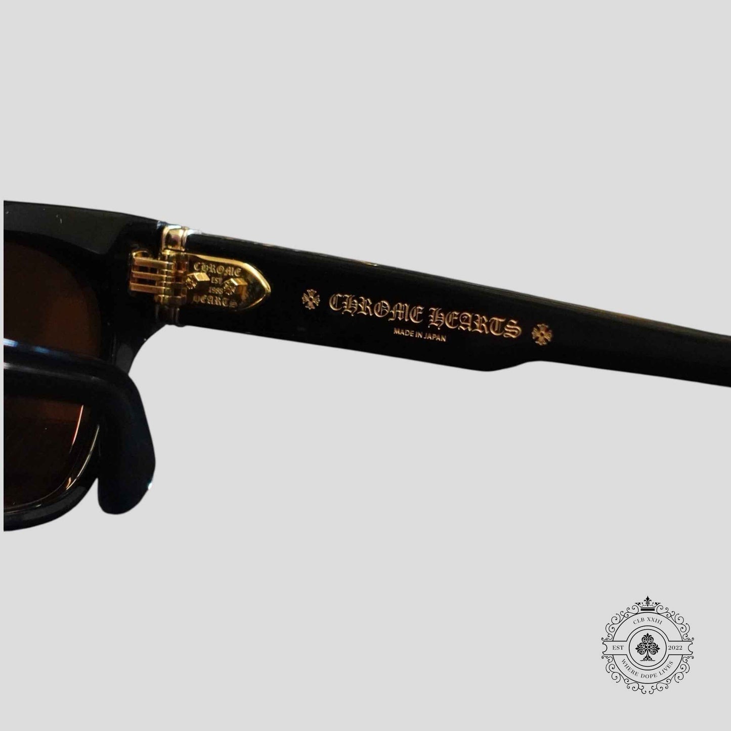 Chrome Hearts Midixathrill II Sunglasses in Black/Gold
