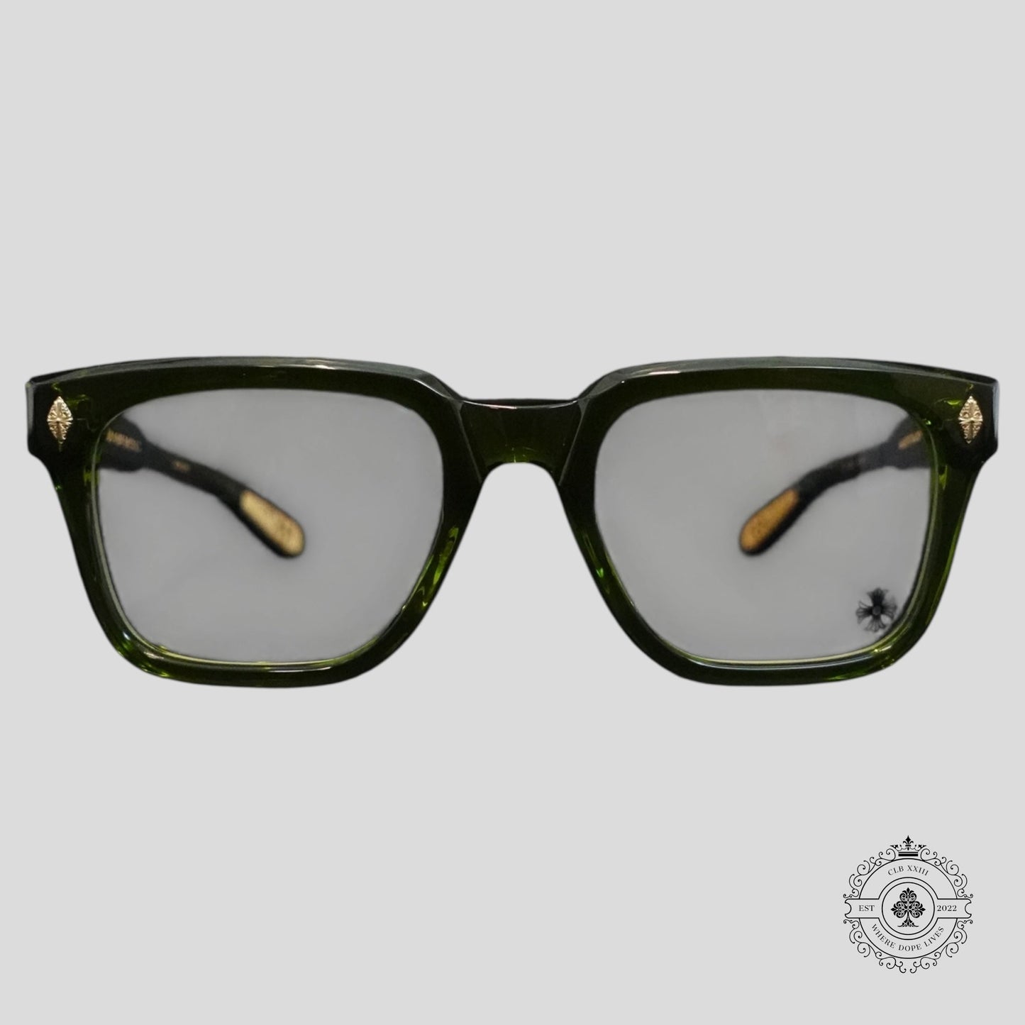 Chrome Hearts Ambidixtrous Sunglasses in Green/Gold