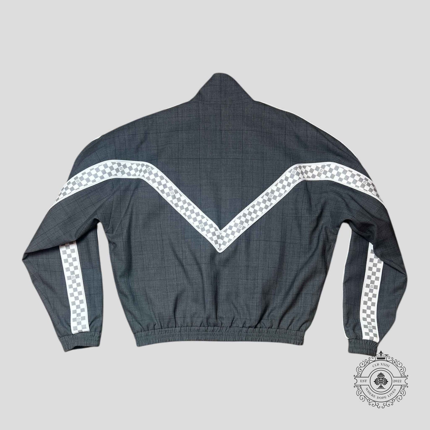 Louis Vuitton Tailored Tracksuit in Grey/White