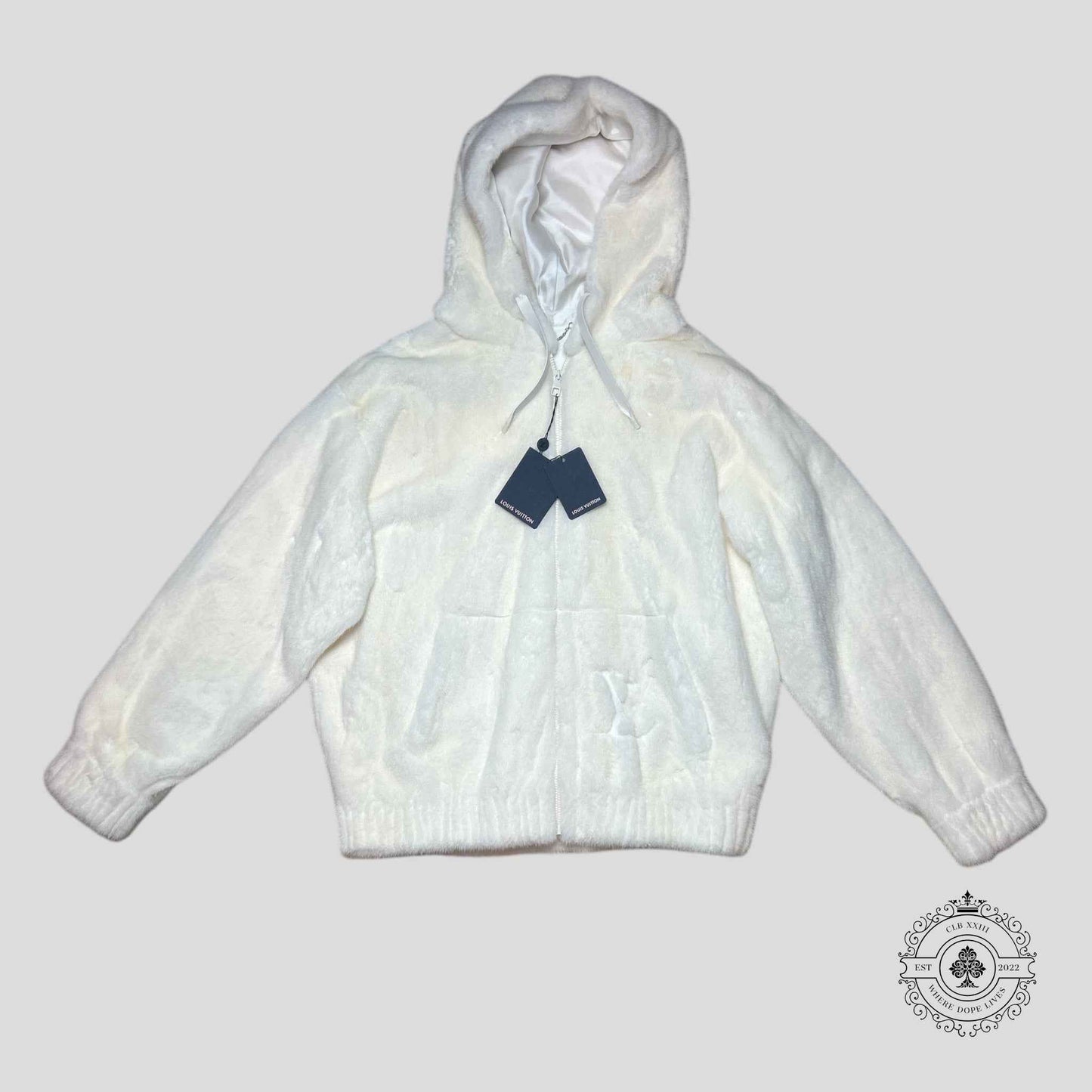 Louis Vuitton Mink Hoodie in White