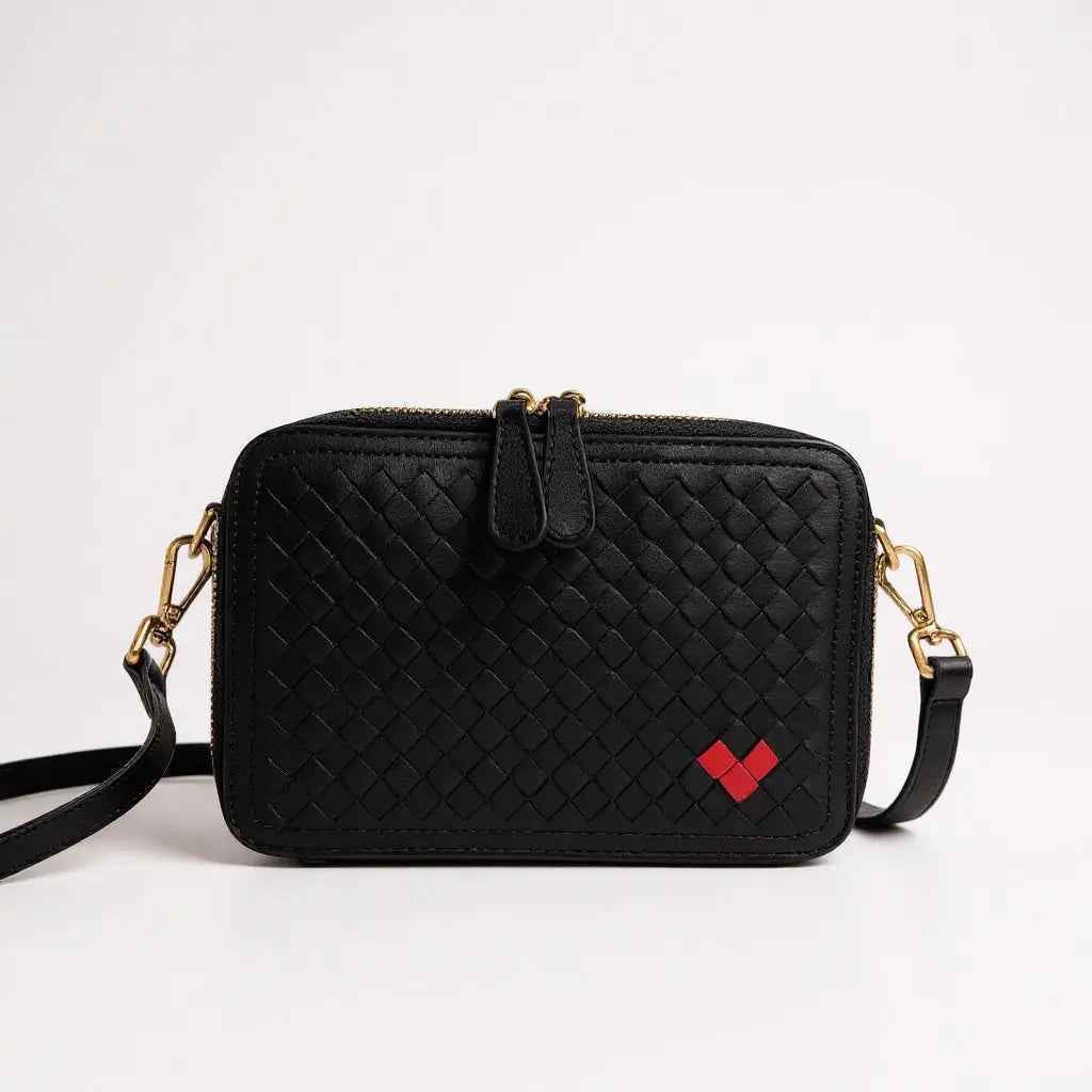 THE ROSETTA WOVEN HEART CROSSBODY(FINAL SALE)