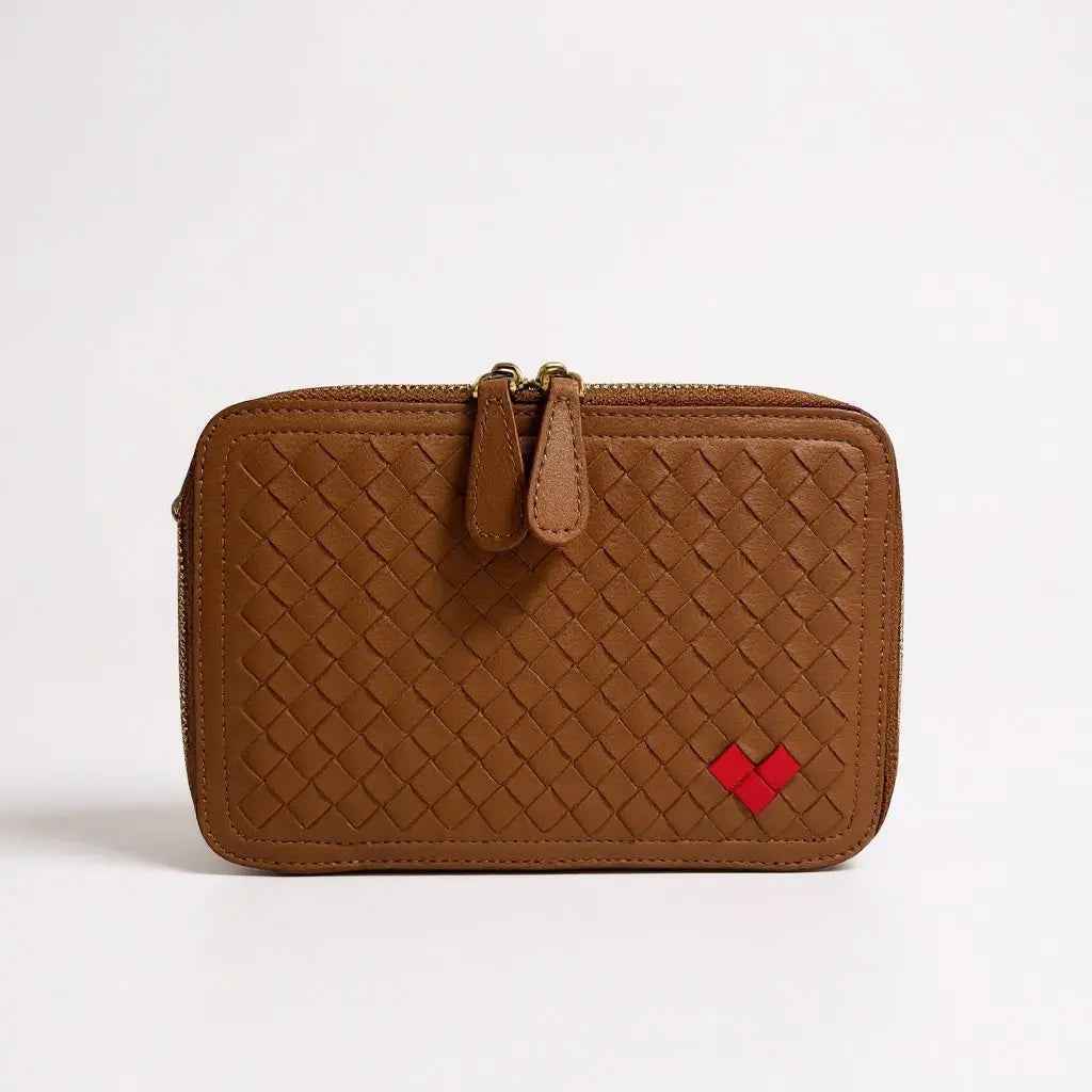 THE ROSETTA WOVEN HEART CROSSBODY(FINAL SALE)