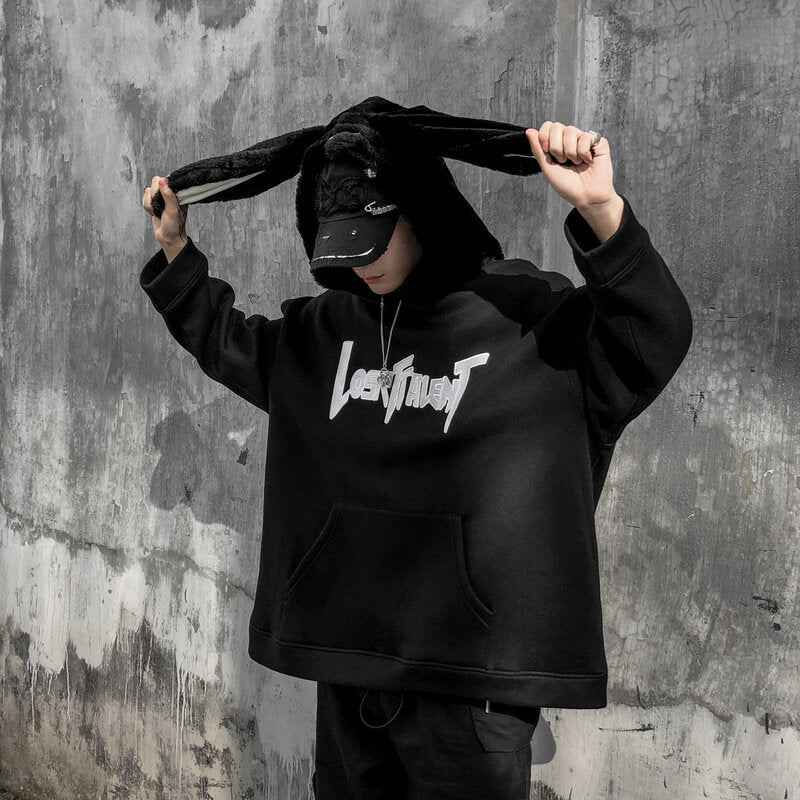 Rabbit Ears Hoodie Oversized streetwear Hoodies