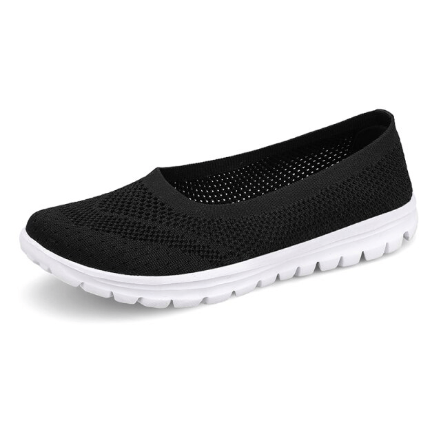 Roberta Women's Fashion Breathable Mesh Loafers Black Shoes