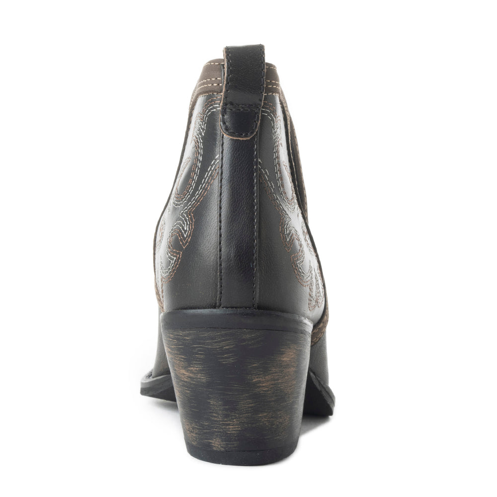 Myra Emmie Faye Stitched Ankle Boots for Women – Western Mid-Heel, Pointed Toe Cowgirl Booties