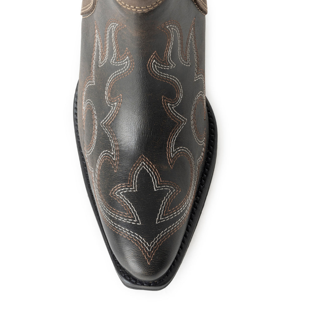 Myra Emmie Faye Stitched Ankle Boots for Women – Western Mid-Heel, Pointed Toe Cowgirl Booties