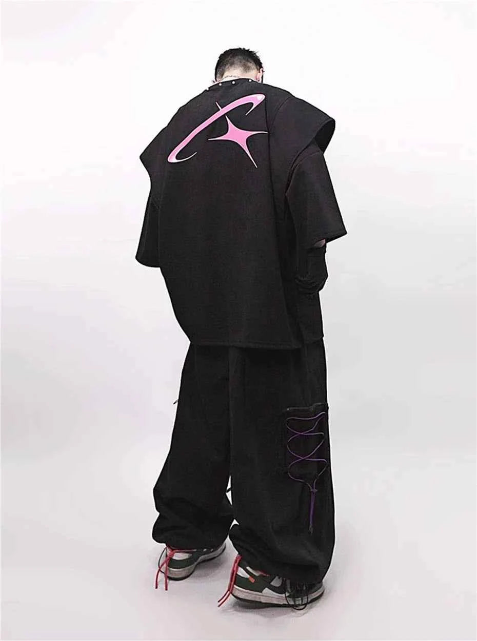 Streetwear Stars Print Graphic T-Shirt