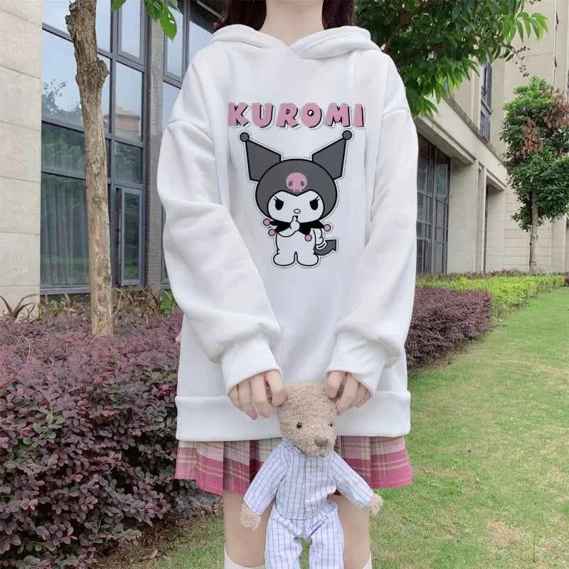 Spring Cute Japanese Style Kuromi Hoodie