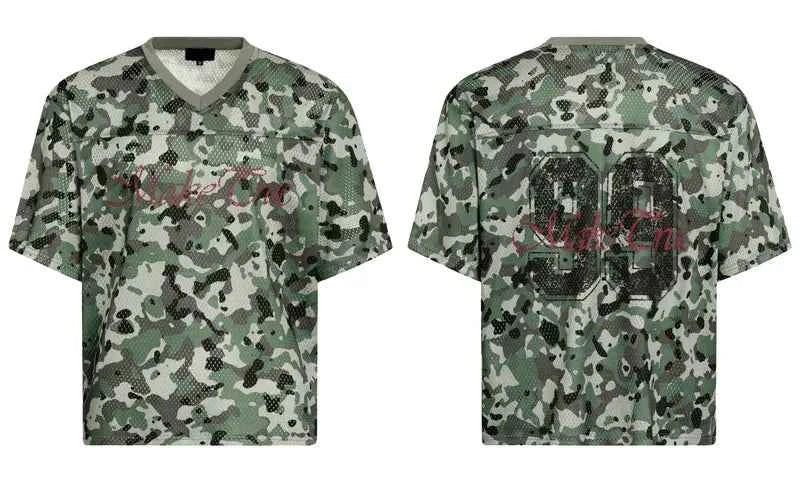 Stylish Mesh Jersey Graphic Camouflage T-Shirt