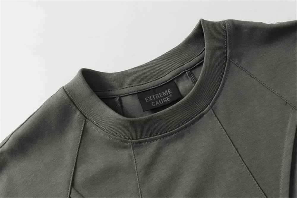 Lightweight Patchwork Grunge Urban Cotton T-Shirt
